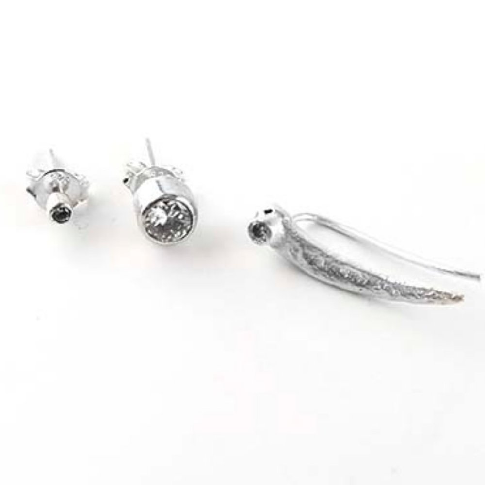 Bauxo Luminous Earring Set Silver/Clear NEW!